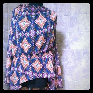 Maxi Tuxedo Top Super Bell Sleeves!